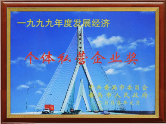 发展经济个体私营企业奖